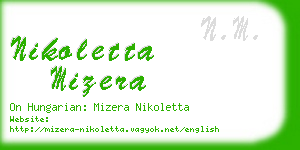 nikoletta mizera business card